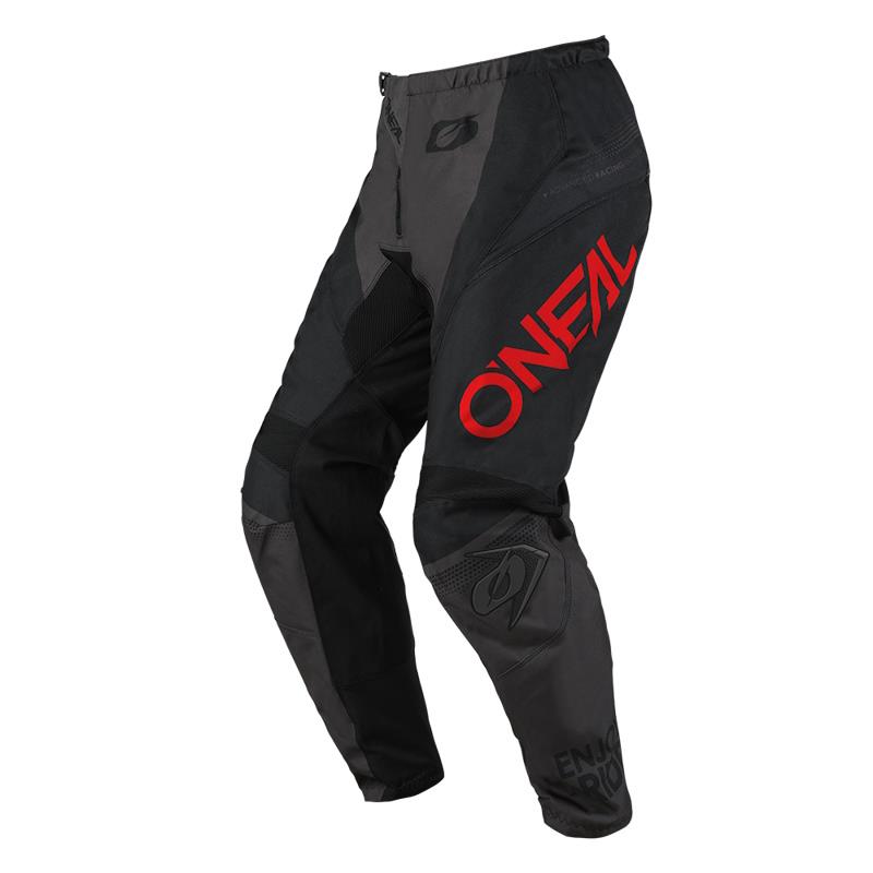 HLAČE ONEAL ELEMENT RACEWEAR - ČRNE / SIVE / RDEČE